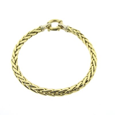 Gold foxtail link bracelet | 19 cm Image 1 of Gold foxtail link bracelet | 19 cm