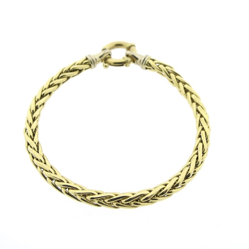 Image 1 of Gold foxtail link bracelet | 19 cm