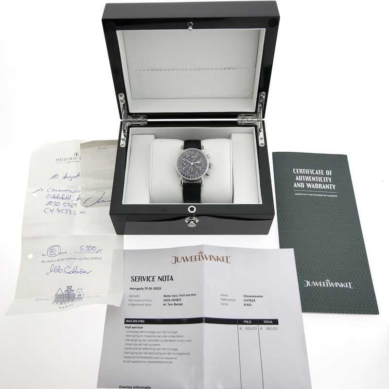 Image 4 of Chronoswiss Lunar Chronograph CH7523; Automatic men's watch with moon phase