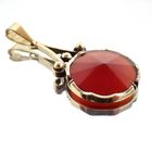 Image 6 of Vintage gold pendant with carnelian