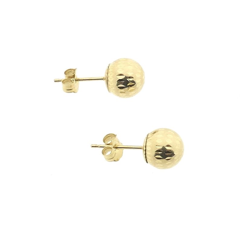Image 10 of Gold subtle stud earrings | Sphere