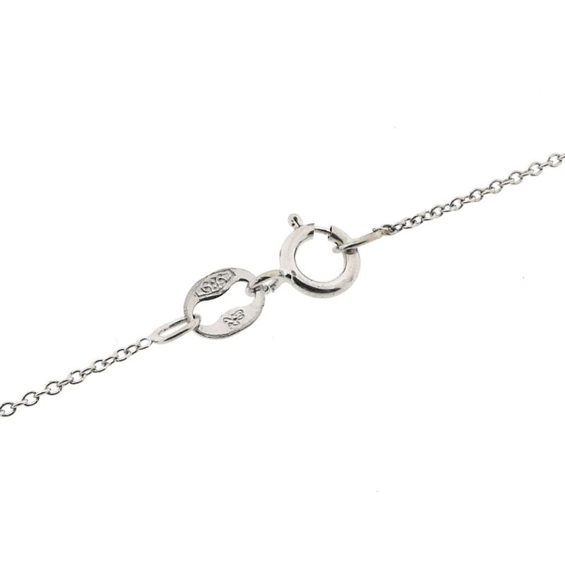 Image 5 of White gold anchor link necklace with fixed pendant