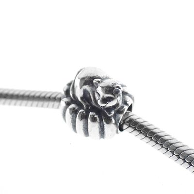 Image 2 of Pandora charm; Silver; Cozy Cat