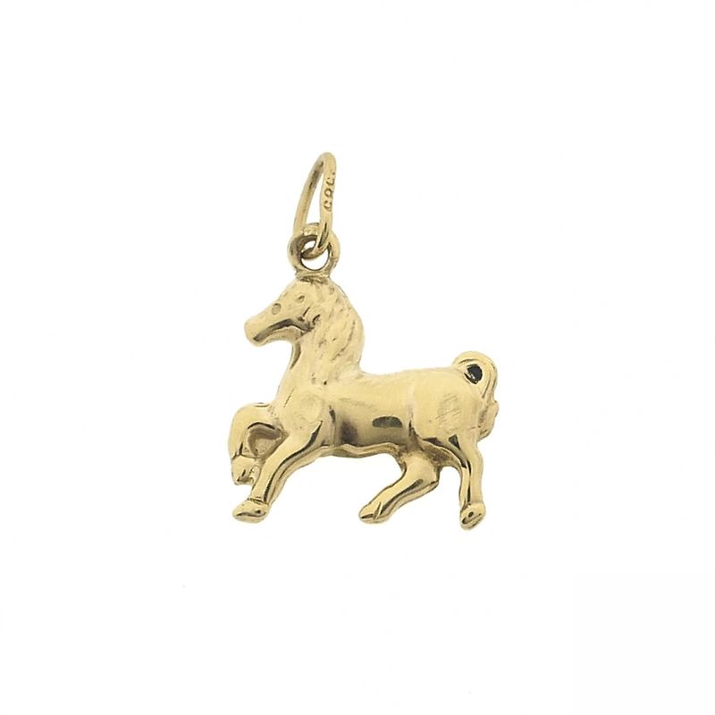 Image 1 of Gold pendant of a horse