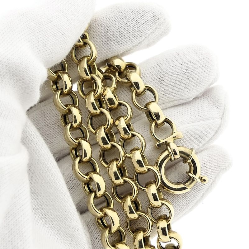 Image 6 of Gold jasseron link chain | 46 cm