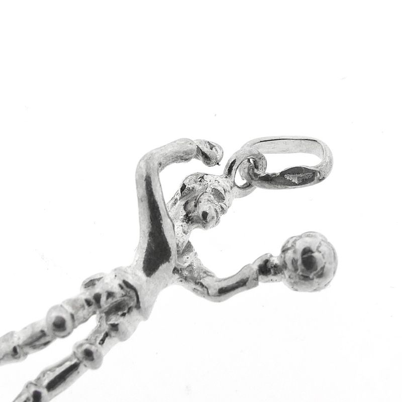 Image 4 of Silver pendant of a volleyball player