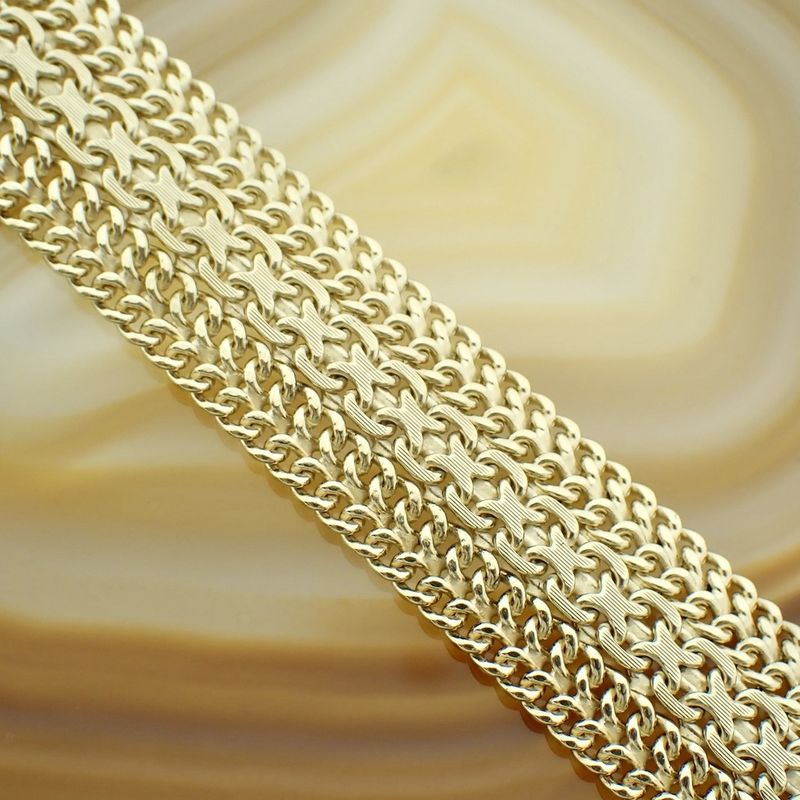 Image 6 of Gold wide fantasy link bracelet