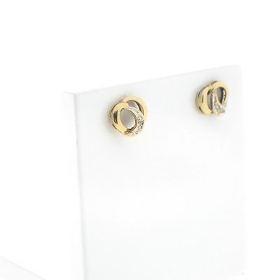 Image 1 of Gold stud earrings with diamonds | 0.02 ct.