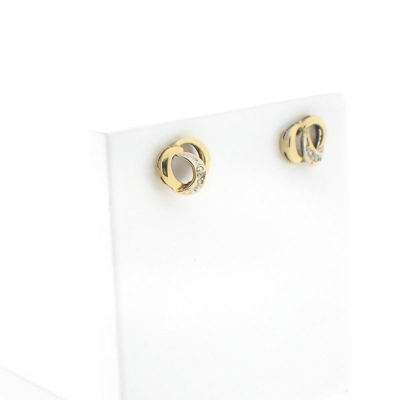 Image 1 of Gold stud earrings with diamonds | 0.02 ct.