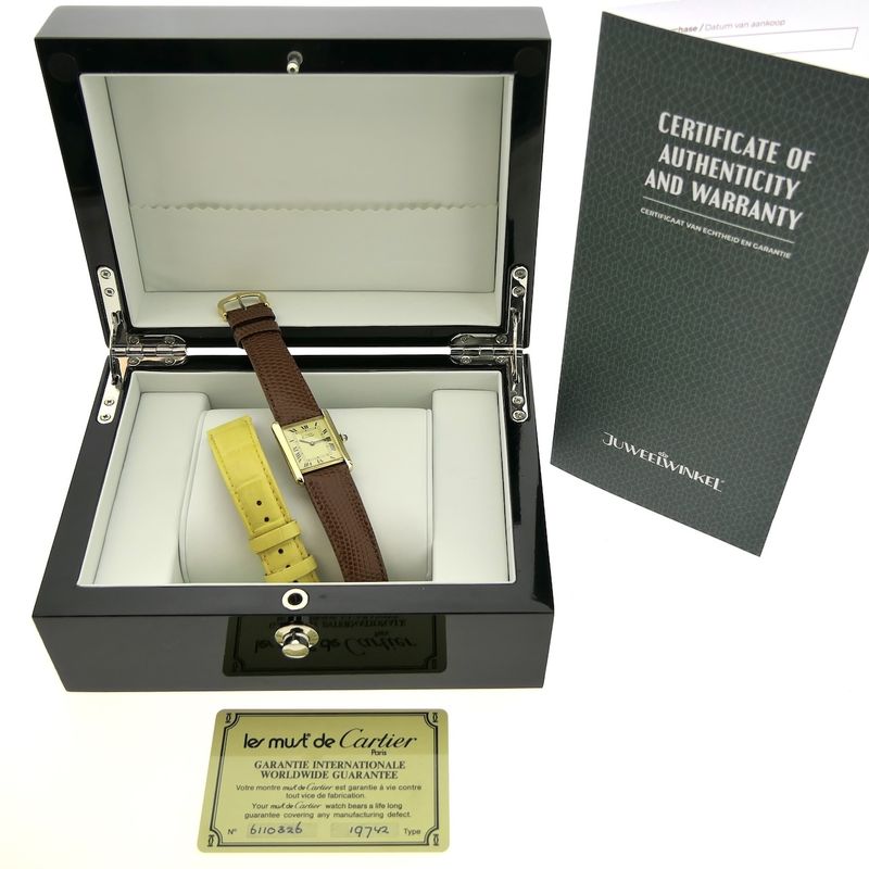 Image 4 of Cartier Tank Vermeil 'Large'; Vintage mechanical watch