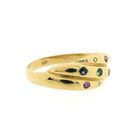 Image 5 of Gold ring with a mix of gemstones | diamond 0.01 ct.