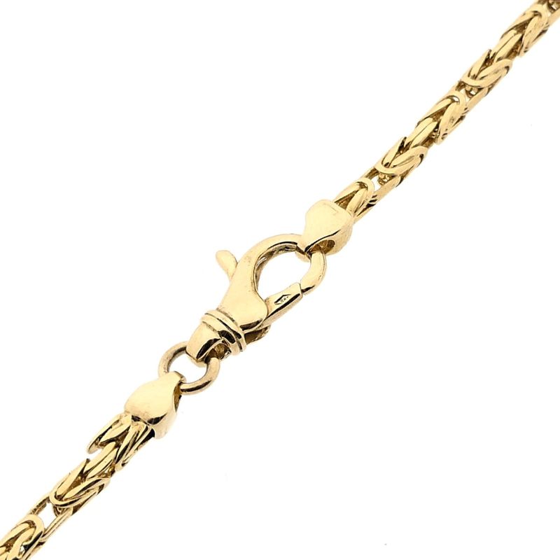 Image 7 of Golden Square Byzantine Chain Necklace