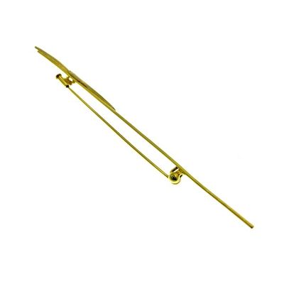 Image 2 of Two-tone gold brooch with two 0.02 ct diamonds