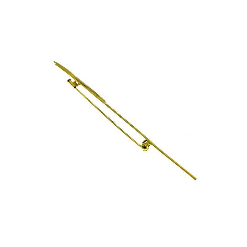 Image 2 of Two-tone gold brooch with two 0.02 ct diamonds