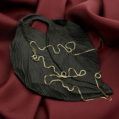 Image 2 of Golden Venetian link chain | 71 cm