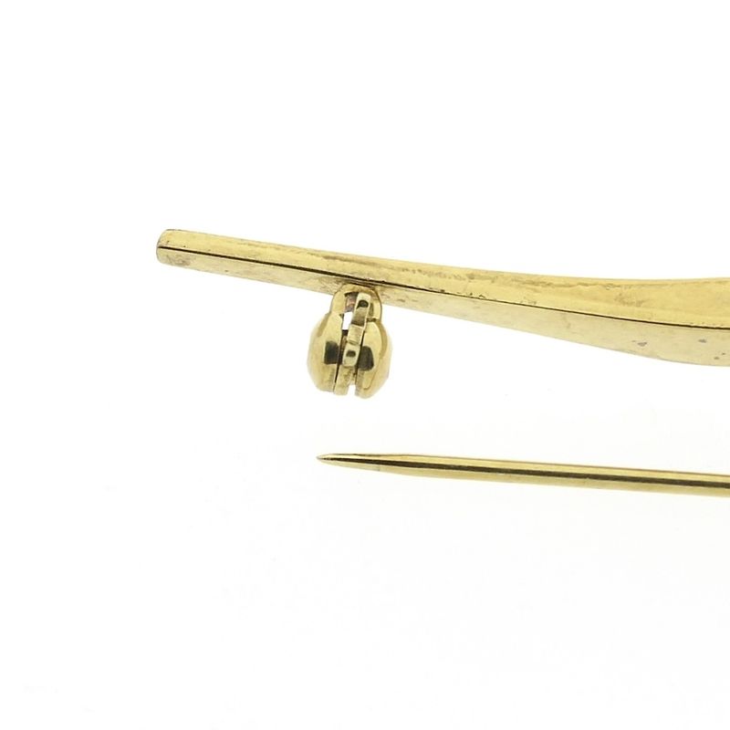 Image 7 of Vintage gold brooch with pearl