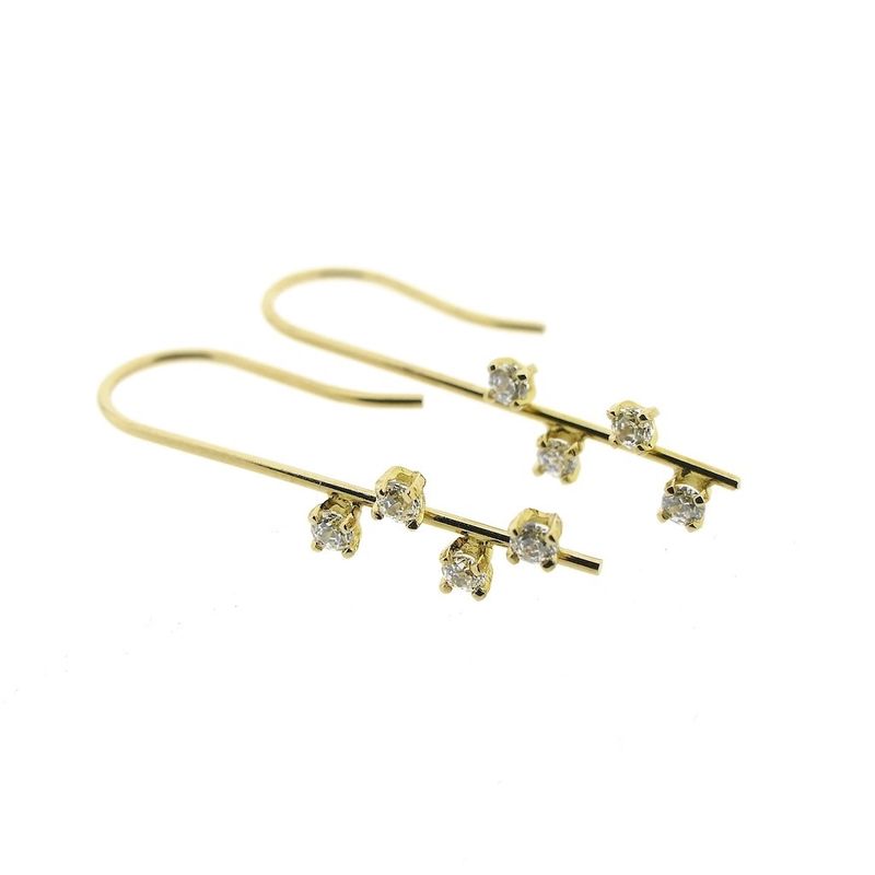 Image 5 of Gold earrings with zirconia