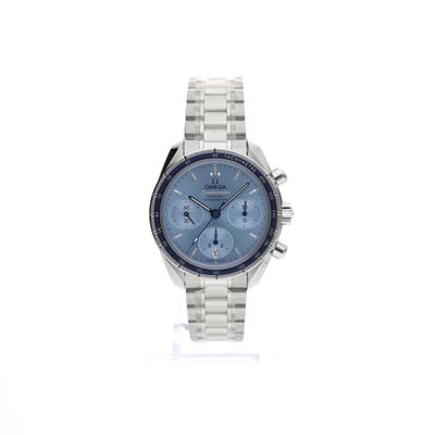 Image 1 of Omega Speedmaster 38 'Blue' 324.30.38.50.03.001; Chronograph watch (Full set 03-2025)