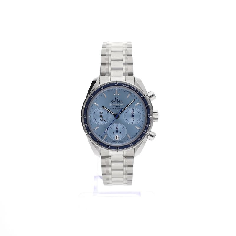 Image 1 of Omega Speedmaster 38 'Blue' 324.30.38.50.03.001; Chronograph watch (Full set 03-2025)