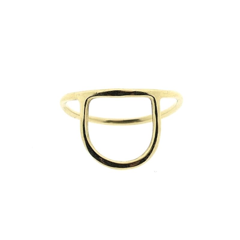 Image 3 of Gold ring with semicircle