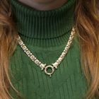 Image 11 of Two-tone gold fantasy link necklace