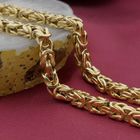 Image 2 of Gold square king link necklace; Midas