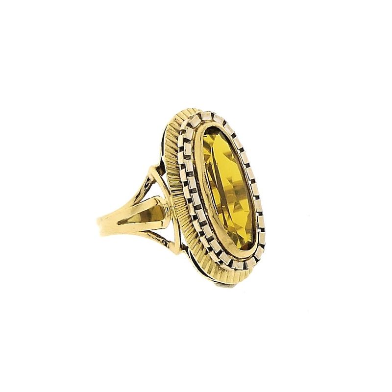 Image 7 of Gold ring with yellow sapphire