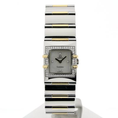 Image 1 of Omega Constellation Quadra 'Half-Bar'; 18k gold/steel women's watch with diamonds