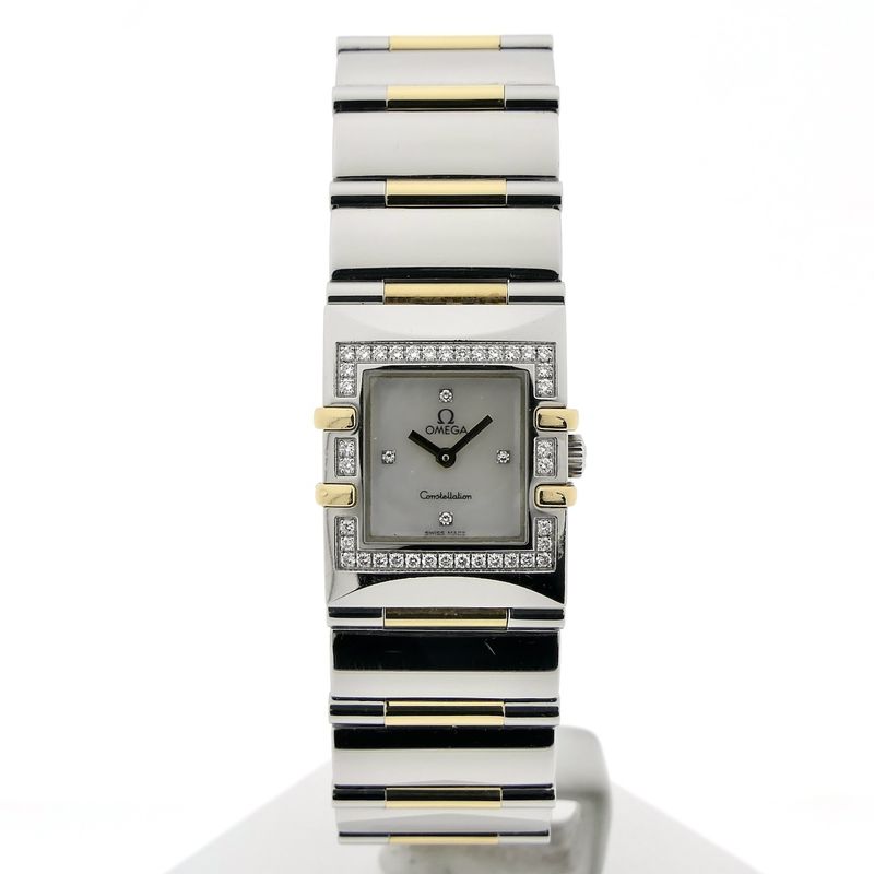 Image 1 of Omega Constellation Quadra 'Half-Bar'; 18k gold/steel women's watch with diamonds