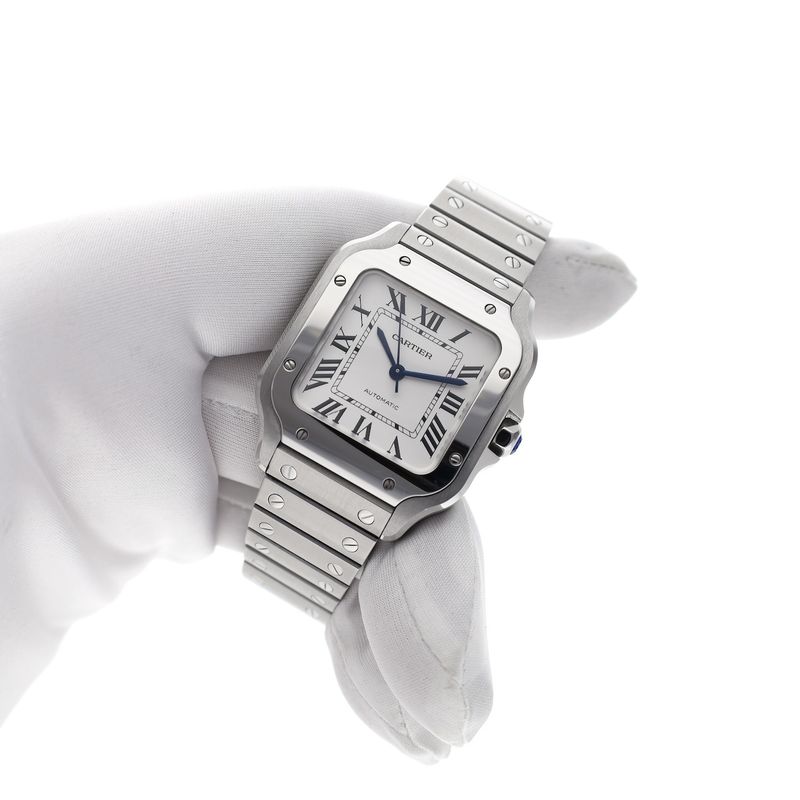 Image 7 of Cartier Santos 'Medium' 4075 WSSA0029; Automatic watch
