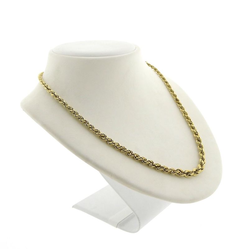 Image 3 of Gold twisted link necklace | 48 cm