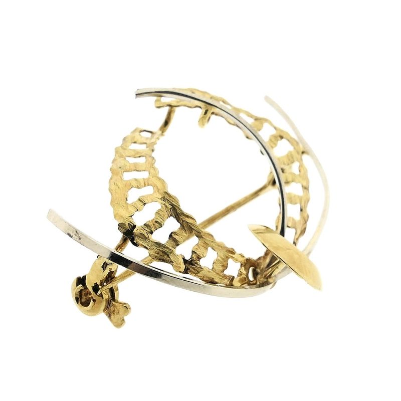 Image 4 of Vintage two-tone gold fantasy brooch