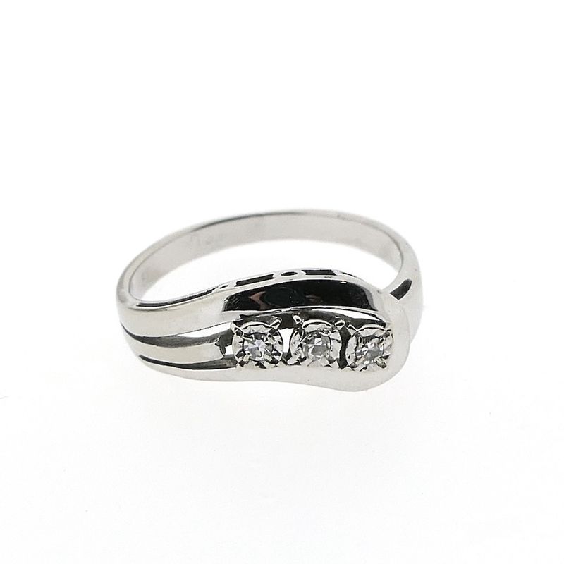 Image 4 of White gold fantasy ring with diamond | 0.06 ct.