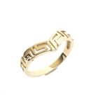 Image 1 of Gold ring with a meandering pattern | V-shape