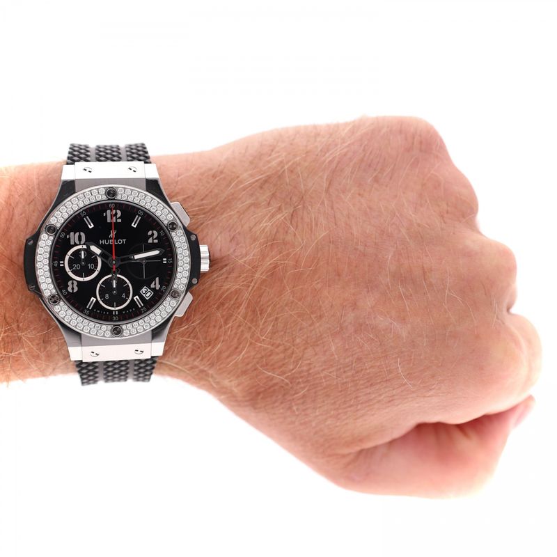 Afbeelding 15 van Hublot Big Bang Diamonds 41mm 314.SX.130.RX.114; Automatisch Chronograaf Horloge