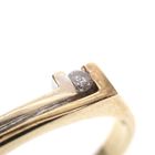 Image 3 of Two-tone gold ring with diamond; 0.03 ct.