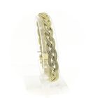 Image 1 of Gold braided foxtail link bracelet | 18.5 cm