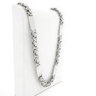 Image 3 of Long silver flat king chain | 72 cm