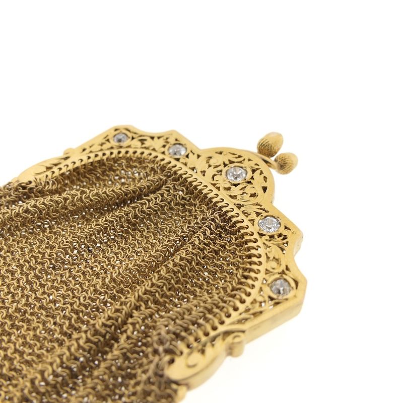 Image 6 of Antique gold purse with diamond | 0.64 ct.