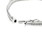 Image 5 of White gold bracelet with emerald and diamonds; 0.045 ct.