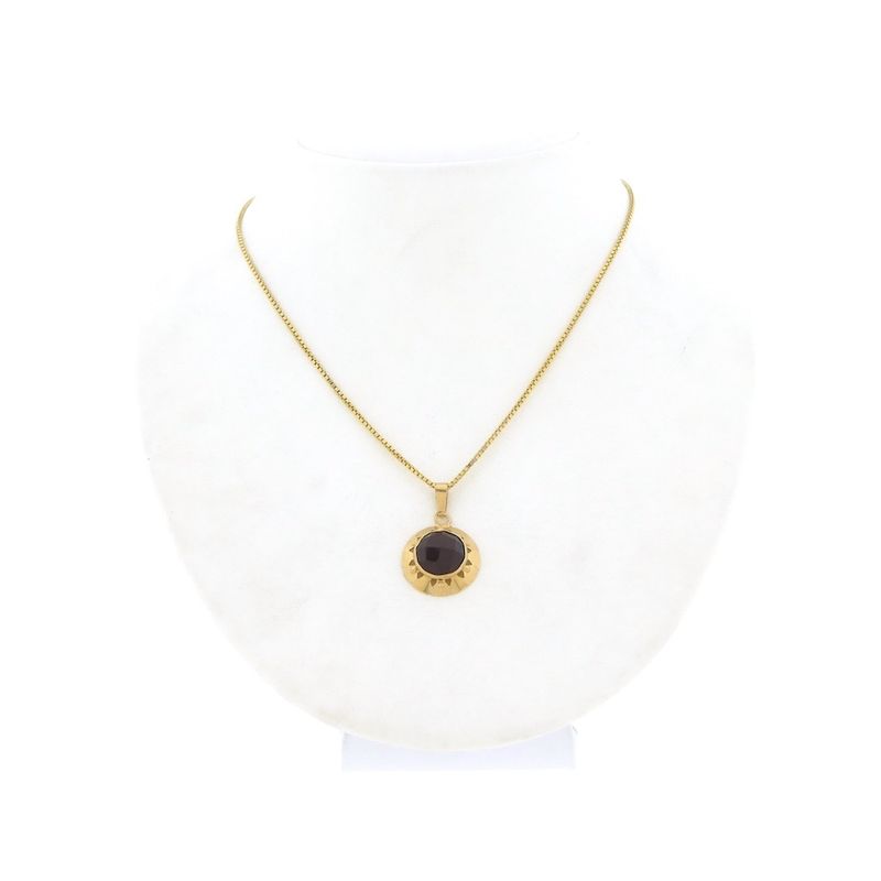 Image 7 of Vintage gold pendant with carnelian