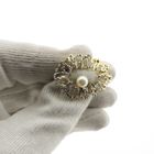 Image 3 of Vintage gold brooch with pearl