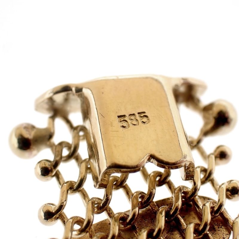 Image 8 of Gold gallery wire link bracelet