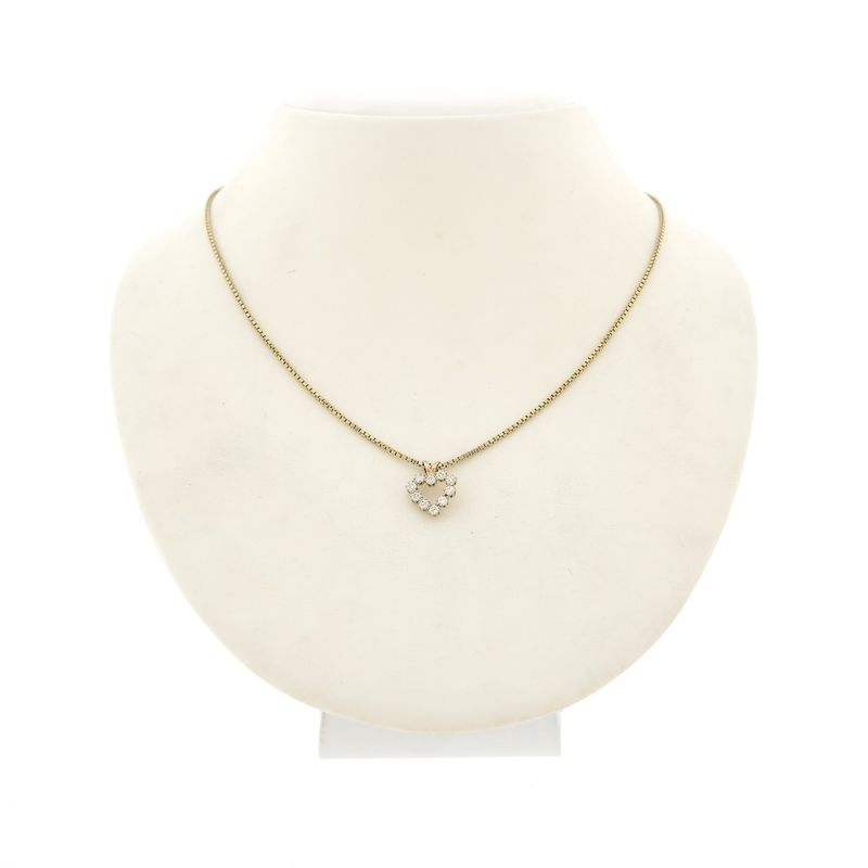 Image 6 of Gold pendant of a heart with zirconia