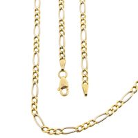 18K Bicolor Gold Figaro Chain | 53.5 cm