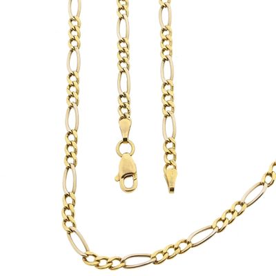 Image 1 of 18K Bicolor Gold Figaro Chain | 53.5 cm