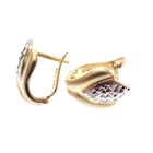 Image 4 of Bicolor gold fantasy stud earrings