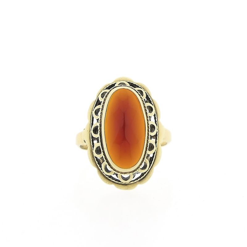 Image 3 of Gold ring with carnelian | Vintage