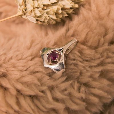 Image 2 of 18 carat white gold pendant with ruby