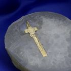 Image 7 of Gold cross pendant with corpus of Jesus